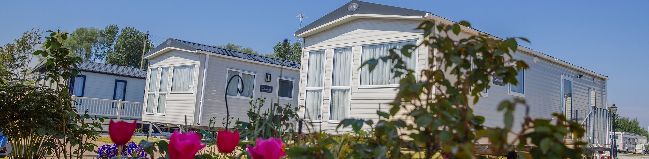 Exterior of caravans