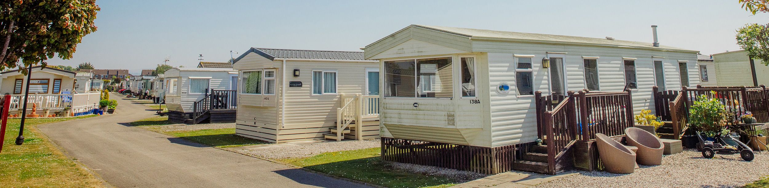 Exterior of caravans