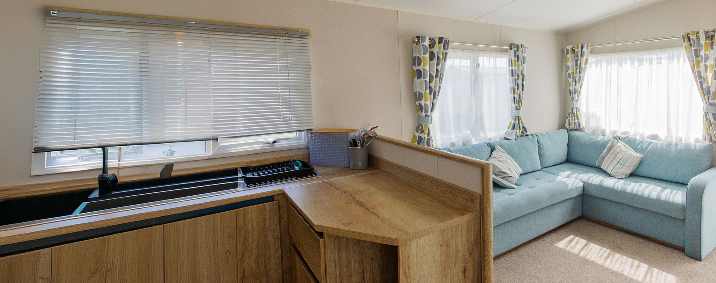 Interior of a caravan
