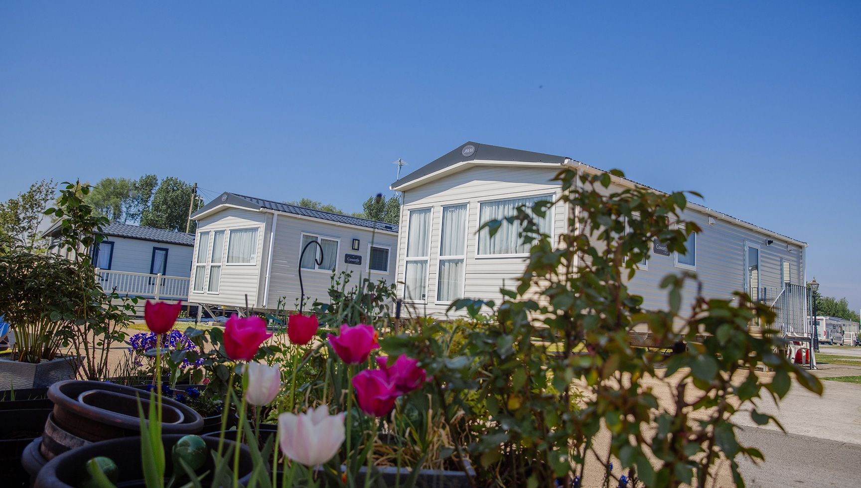 Exterior of caravans