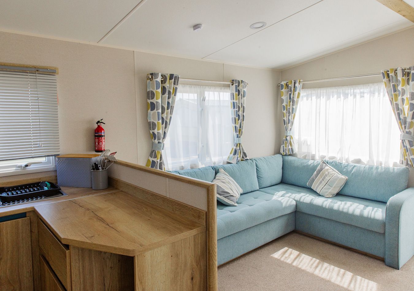 Interior of a caravan